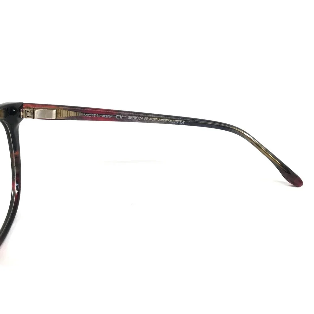 BCBGMAXAZRIA Eyeglasses Frames SERISSA BLACK WINE MULTI Cat Eye 53-17-140